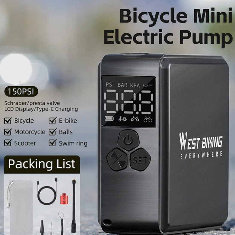 Bomba Eléctrica para Bicicleta Recargable y Portátil: La Compañera Perfecta para tus Aventuras